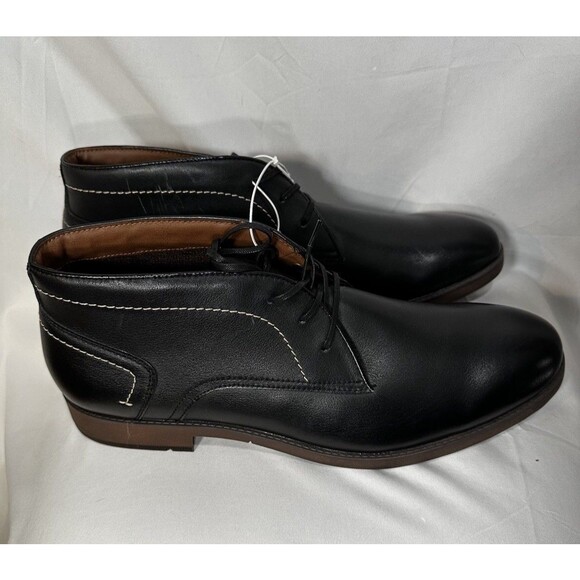 Fairlane Mens Black Shoes Size 12 Derby /Dress/Casual/Work Shoes New Without Box - Picture 8 of 9